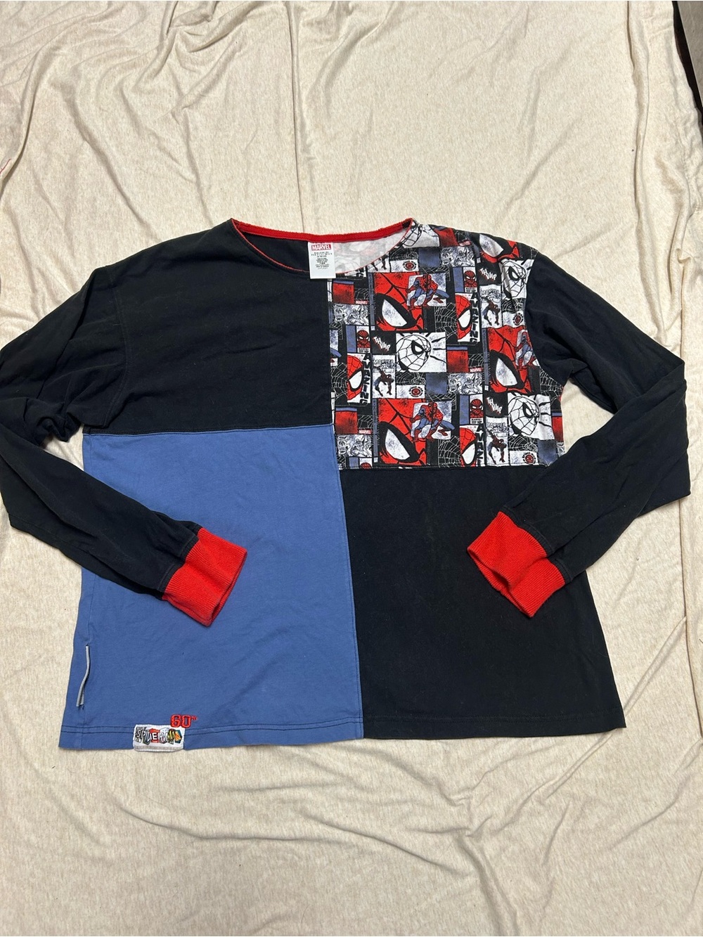 Disney Marvel Spider-Man 60th Anniversary Colorblock Shirt Unisex Comic Print